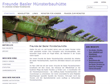 Tablet Screenshot of freunde-basler-muensterbauhuette.ch